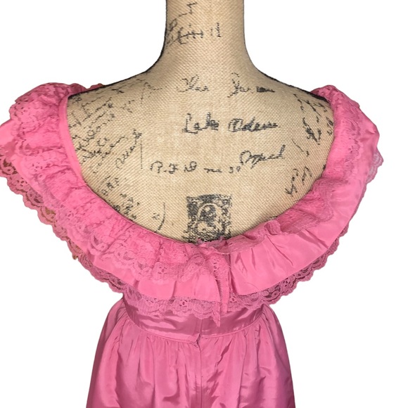 70’s Vintage Pink Women’s Prom Dress Size 9/10 - Picture 10 of 15